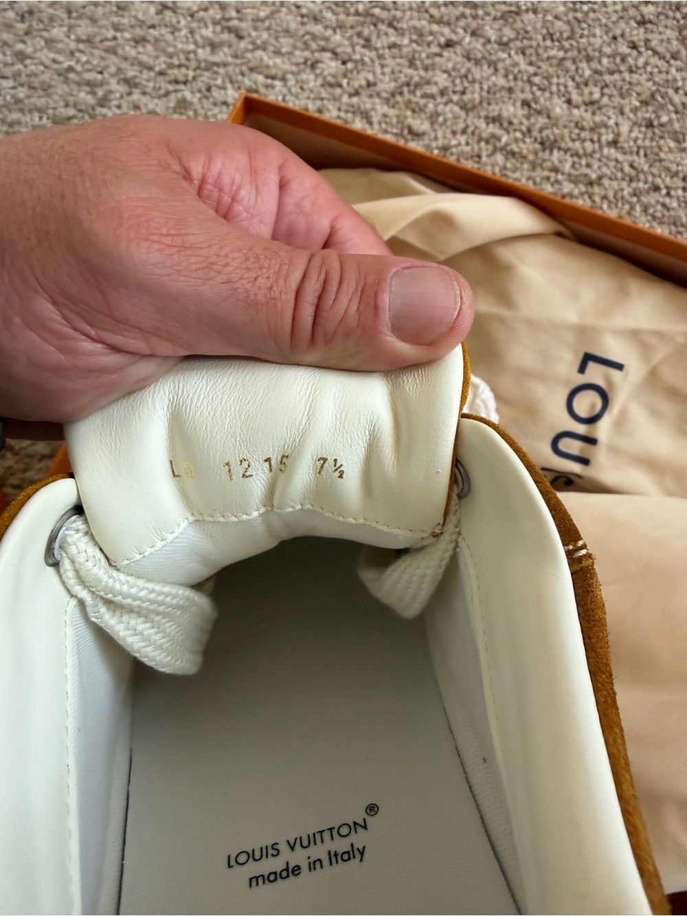 Louis Vuitton Tilted Sneakers color Cognac Brown size LV 7.5 US 8.5 - Picture 9 of 16